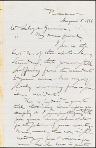 Letter from Gerrit Smith, Peterboro, [New York], to William Lloyd Garrison, 1866 August 5