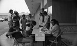 Voter registration at a shopping center, Los Angeles, 1972