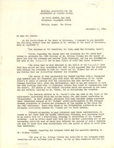 Letter from N.A.A.C.P. Board of Directors to Archie L. Weaver