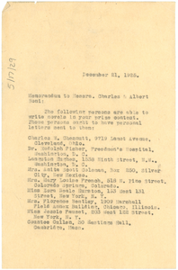 Memorandum from W. E. B. Du Bois to Albert & Charles Boni Company