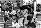 Bakke Decision Protest on the steps of the United States Courthouse in Seattle, Washington, 1977