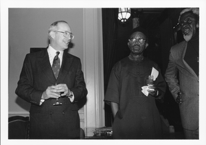 Joseph Duffey with Chinua Achebe and Wilfred Cartey