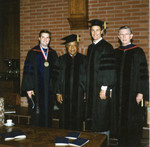 Administrators with Alex Haley and Richard Chase, 1987