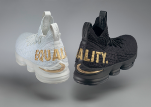 "Equality" basketball shoes game-worn by LeBron James