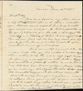 Letter from William P. Weeks, Canaan, [New Hampshire], to Amos Augustus Phelps, 1830 June 14