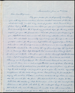 Letter from Frances H. Drake, Leominster, [Mass.], to Maria Weston Chapman, Jan. 18th, 1846