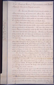 Memorial of the American Convention for Promoting the Abolition of Slavery, signed at Philadelphia, praying that Congress will prohibit the importation of slaves into the Territory of Louisiana, lately ceded to the United States