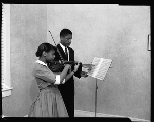 Goins Music School [Music Arts Studio] Group, Feb. 1960 [cellulose acetate photonegative]