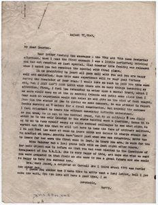 Letter from Dr. Edwin D. Moten to Josephine Bramlette Moten, August 20, 1943