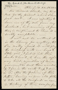 Letter from Gertrude K. Burleigh, Plainfield, to William Lloyd Garrison, 3 mo[nth] 8th [day] 1852