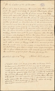 Letter from Finch Winchester, Southboro[ugh, Massachusetts], to William Lloyd Garrison, 1849 April 14th