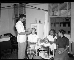 H.U. [Howard University] Health Center Freshmen Exams [from envelope; #1 of 3] [acetate film photonegative]