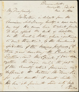 Letter from George Thompson, Edinburgh, [Scotland], to Richard Davis Webb, 1840 Nov[ember] 2