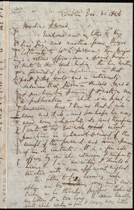 Thumbnail for Letter from Richard Davis Webb, Dublin, [Ireland], to Maria Weston Chapman, Dec. 3, 1846