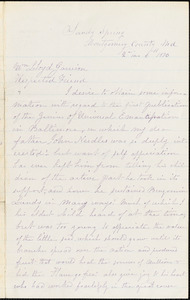 Letter from Mary L. Roberts, Sandy Spring, M[arylan]d, to William Lloyd Garrison, 1876 [February] 6th