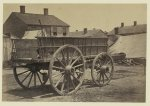 [Supply wagon, probably in a Civil War military facility]
