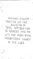 Catawba Synod position on the question of total integration of negroes into the life and work of the Presbyterian Church in the U.S.A.