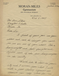 Letter: New Orleans, Louisiana to Ben Stein, Macon, Georgia, 1927 Oct. 5