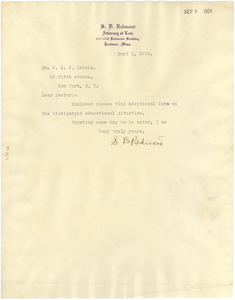 Letter from S. D. Redmond to W. E. B. Du Bois