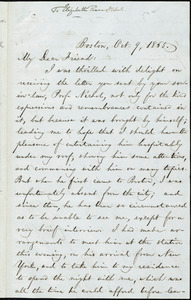 Letter from William Lloyd Garrison, Boston, [Mass.], to Elizabeth Pease Nichol, Oct. 9, 1865