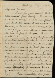 Letter from William Lloyd Garrison, Roxbury, [Mass.], to Wendell Phillips Garrison, May 8, 1873