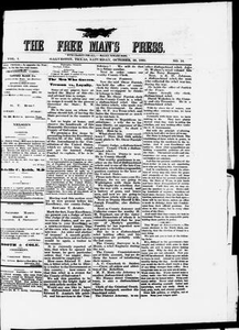 The Free Man's Press. (Galveston, Tex.), Vol. 1, No. 14, Ed. 1 Saturday, October 24, 1868