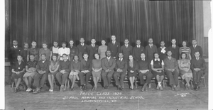 Trade Class 1939 St. Paul Normal and Industrial School Lawrencevill[e], Va. Scurlock Photo. [panoramic cellulose acetate photonegative]