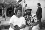 Man and woman at Press Club event, Los Angeles, 1983