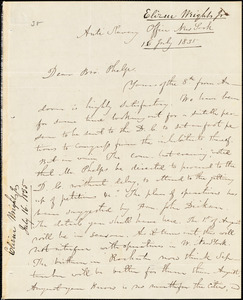 Thumbnail for Letter from Elizur Wright, New York, to Amos Augustus Phelps, 1835 July 16