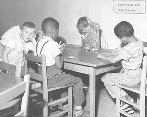 Children playing, Hallie Q. Brown nursery school, St. Paul.