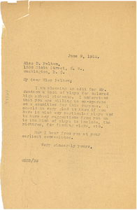 Letter from W. E. B. Du Bois to D. Pelham