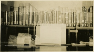 Double Exposure of a Bookshelf, Storer College, Harpers Ferry, W. Va.