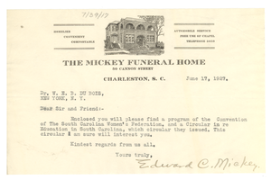 Thumbnail for Letter from E. C. Mickey to W. E. B. Du Bois