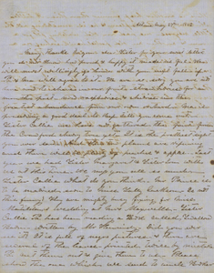 Letter: Athens, [Georgia] to Callie [King], 1852 May 27