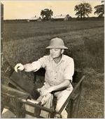 Clarence Jordan on combine