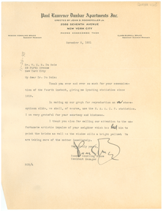 Letter from Roscoe Conkling Bruce to W. E. B. Du Bois