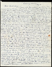 Letter to] Dear Aunt Mary [manuscript