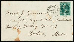 Letter from William Lloyd Garrison, Westmoreland House, New York, to Francis Jackson Garrison, May 2, 1878