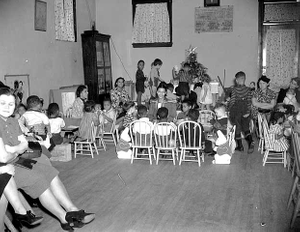 Hallie Q. Brown Works Progress Administration nursery school Christmas party.