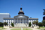 The South Carolina capitol, or state house as it is known locally, in Columbia