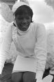 Viola Bradford on a float at George Washington Carver High School in Montgomery, Alabama, before a homecoming parade.