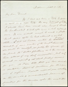 Letter from Edmund Quincy, Dedham, [Mass.], to Maria Weston Chapman, Sept. 1, 1841