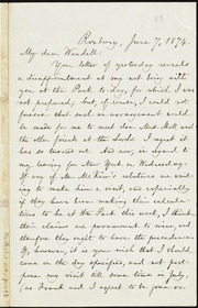 Letter to] Wendell Phillips Garrison [manuscript