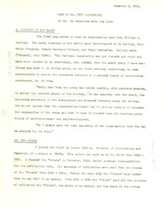 Memorandum from W. E. B. Du Bois to Vito Marcantonio