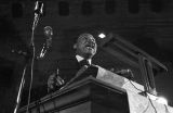 Martin Luther King, Jr., speaking to an audience at St. Paul AME Church in Birmingham, Alabama.