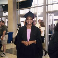 Danielle Kerry at graduation in 1999