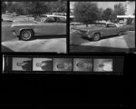 Set of negatives by Clinton Wright including a damaged car and portraits, 1965