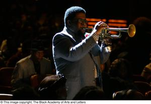 Musician playing a trumpet