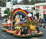 he City of Torrance, California's, "Follow Your Dreams" float in the 124th Rose Parade in Pasadena, California