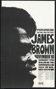 Broadside for a James Brown concert at The Showbox